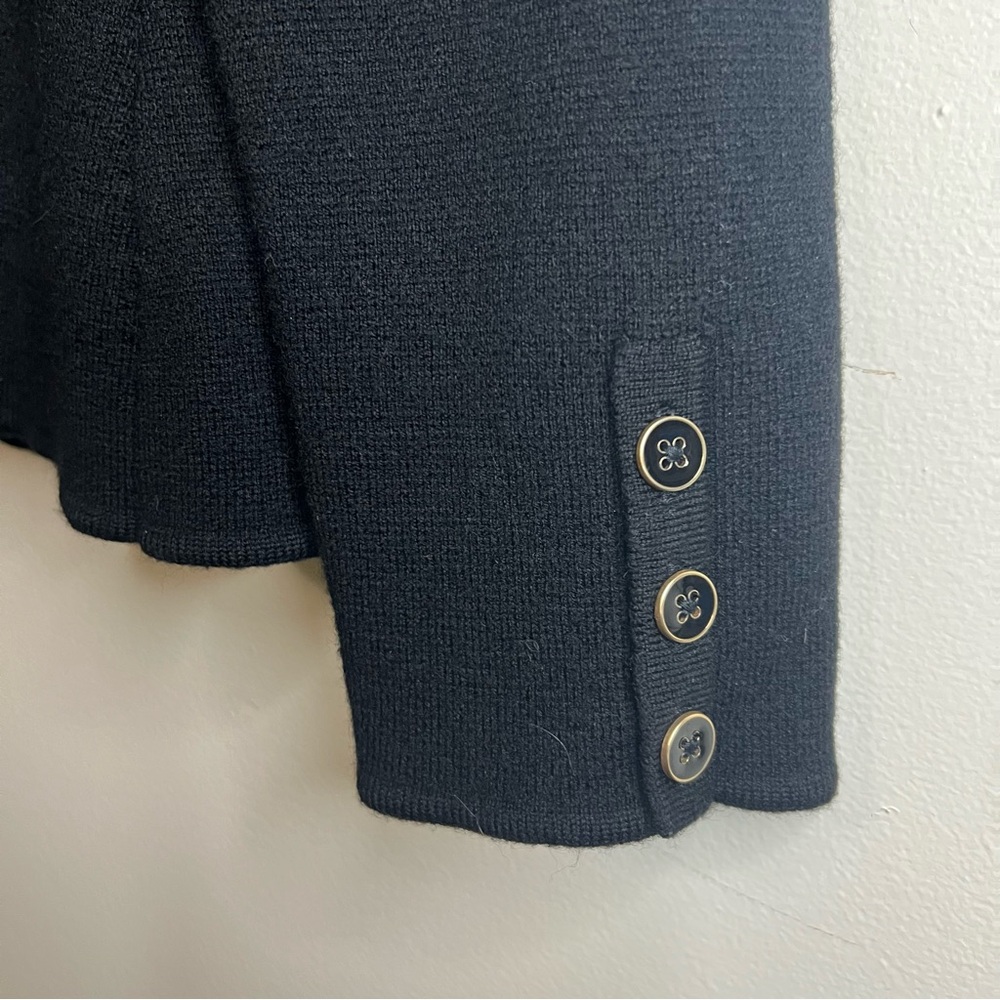 Talbots Pure Merino Wool Black Blazer Jacket Size L - Picture 8 of 8